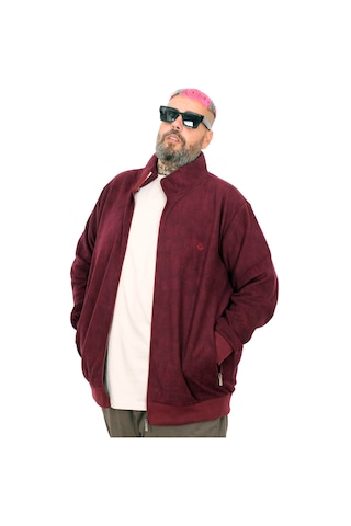 Mode Xl Erkek Büyük Beden Hırka Fermuarlı U24442 Bordo