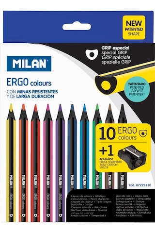 Mılan 07229110 Ergo Kuru Boya Kalemi 10lu