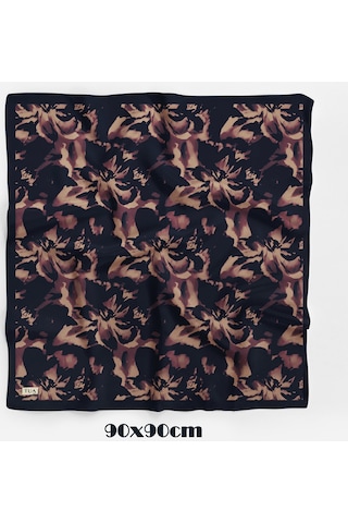 Ahenk Desen 90x90cm Organic Twill Eşarp/fular Çok Renkli