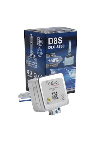 Delco D8s 8000k %50 Fazla Işık Buz Mavisi Oem Xenon Far Ampulü