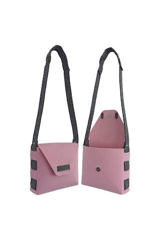 Kız Çocuk Omuz Çantası Keçe Sağlıklı Dikişsiz Etkinlik Günlük Çanta Pembe-gri Pembe