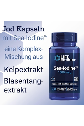 Sea-ıodine, 1,000 Mcg, Yüksek Kalite Iyot Kelp Mineral Complex Blend Organic Kelp And Bladderwrack Extracts, Potassium Iodide