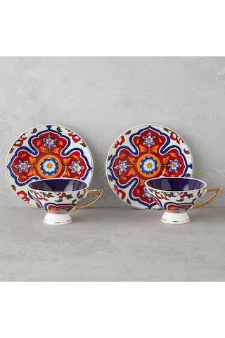 Bk Gift Willow New Bone China 4 Parça 2 Kişilik Kahve Fincan Takımı 90 Ml Renkli Şık Ve Zarif Fincan Seti Kobitmeyencom36721 Bk Gift Diğer
