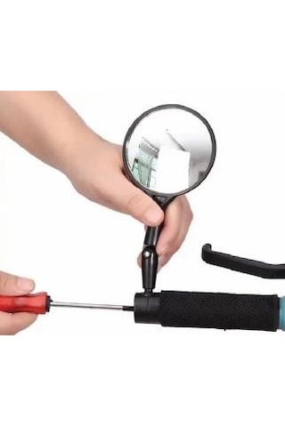 Xbyc 4012 Gidon Bağlantılı Ayna Geniş Açılı Vidalı Yuvarlak Bisiklet Dikiz Aynası