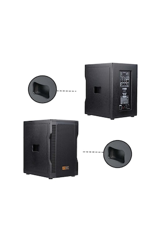 Hepa Merz Handfest Line Array Mikrofonlu Ses Sistemi Aktif Subwoofer + Line Hoparlör 2000w
