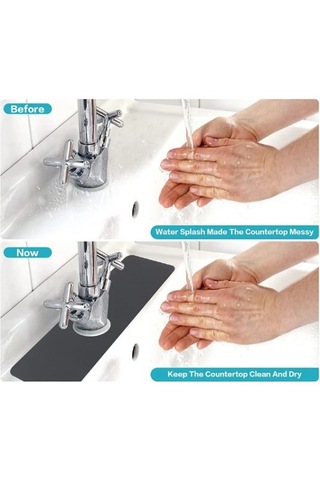 Su Emici Sihirli Lavabo Kenar Matı 38x13cm Mc-605 Ev Gereçi