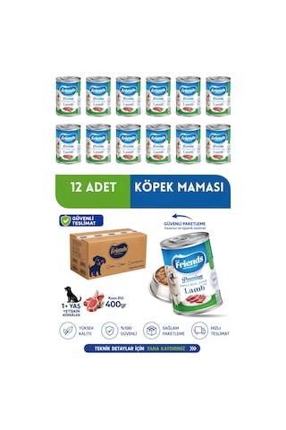 Premium Kuzu Etli Yetişkin Köpek Konservesi 12 X 400 Gr Chunk Special