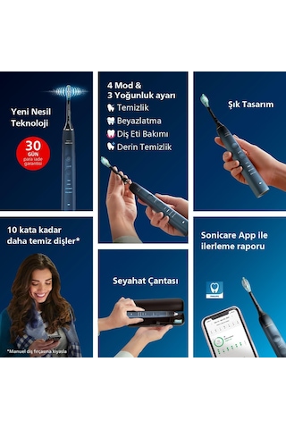 Philips Sonicare Diamondclean 9000 Şarjlı Diş Fırçası, 4 Temizlik