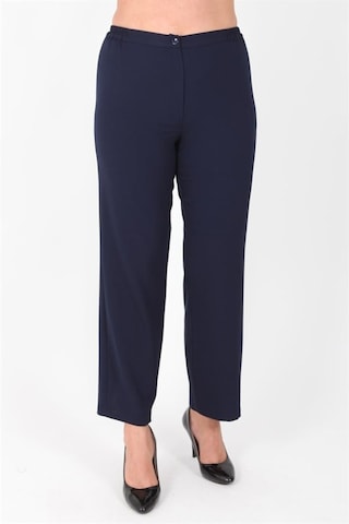 Ladies First Ladıes Fırst Büyük Beden 3570 Lacivert Klasik Dar Paça Pantolon K