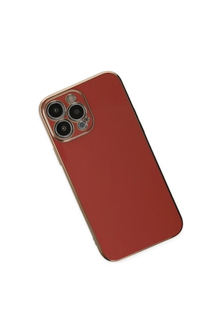 Newface - 605 - iPhone Uyumlu 14 Pro Max Kılıf Volet Silikon - Csmo-tex - - Kırmızı