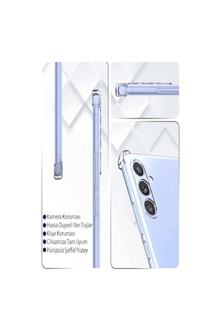 Oppo Reno 4 Lite Kapak Kamera Korumalı Antishock Köşe Korumalı Şeffaf Silikon Kılıf