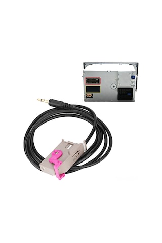 Geeroyoo Audi A3/a4/a6/a8/tt İçin Rns-e Navigasyon 32pin 3.5mm Ses Bağlantı Kablosu - Mp3/iphone/samsung Akıllı Cihazlardan Araba Hoparlörlerine Ses Aktarımı