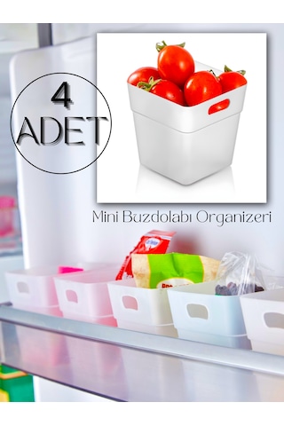 4\'li Set Buzdolabı & Kapak Içi Düzenleyici, Organizer Kutu