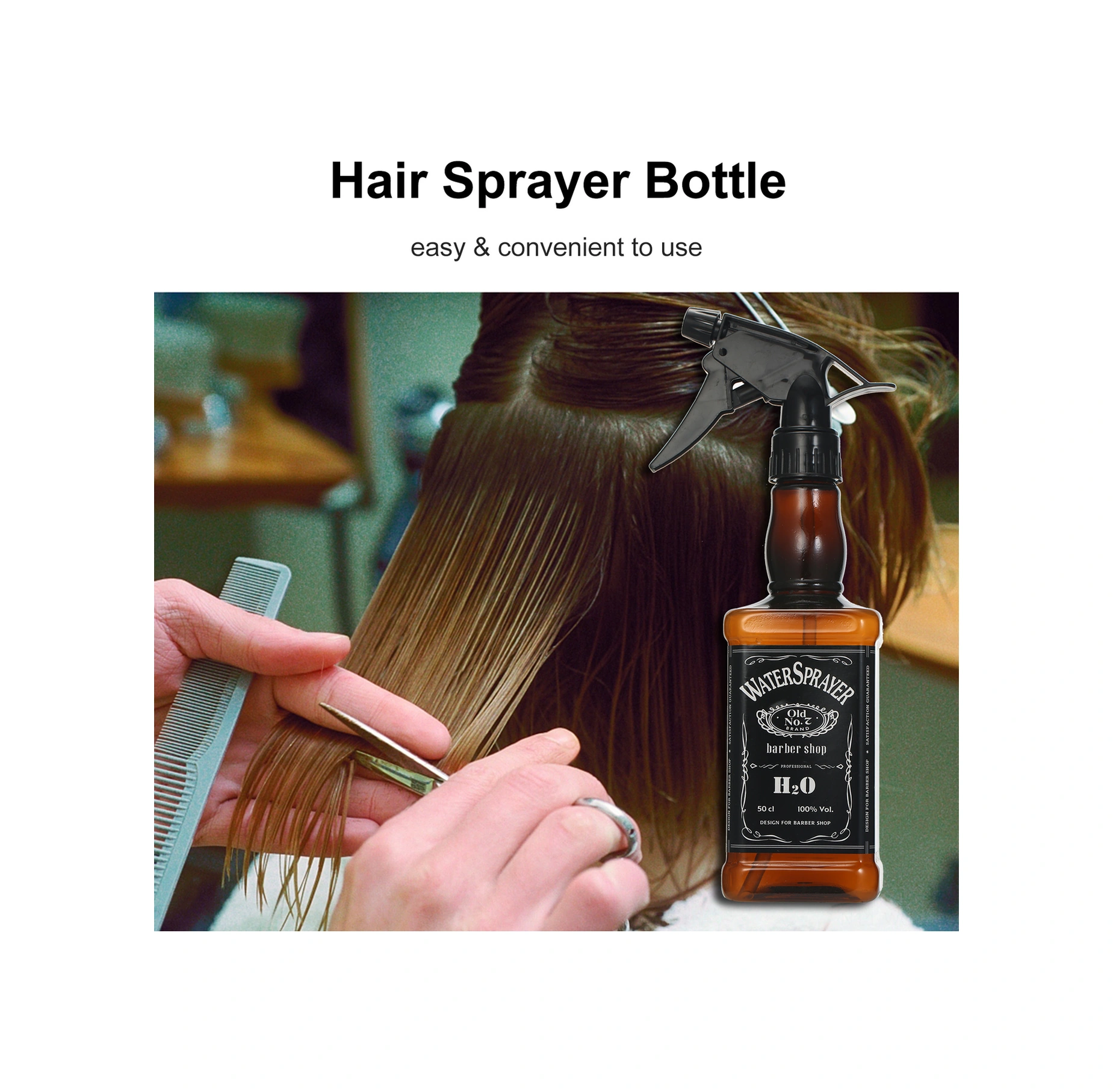 Neevoyu Saç Salonu Sprey Botu 500ml - Gri Renkli Pp Malzeme Saç Bakımı Aleti Gri