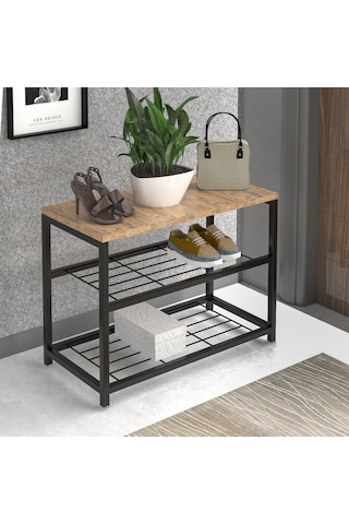 Retodesign Ayakkabilik Ve Çok Amaçli Raf Atlantik Çam - Siyah