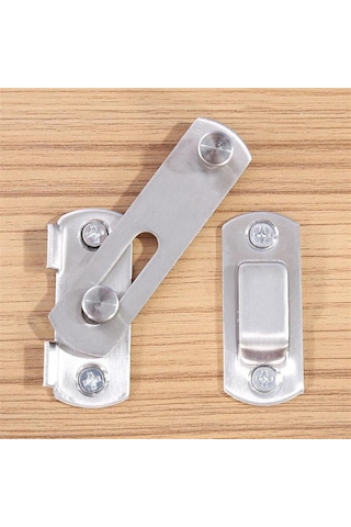 Padalink Pembeçelik Kaydırmalı Kilit - Evcil Hayvanlar İçin Kapı Kilidi, 180 Derece Açılabilen Takoz Vidalılar Dahil