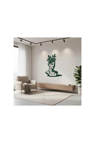 Filizlenen Zihin Metal Duvar Tablosu - Metal Duvar Sanatı - Altın - 60 X 75 Cm