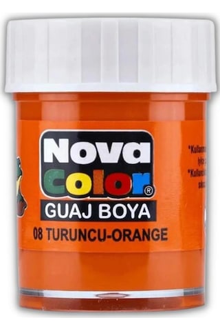 Turuncu Guaj Boya 25 ml 1 Adet Nova Color Su Bazlı 25 ml Guaj Boy Turuncu