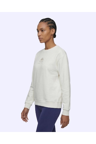 Kappa Milas Crewneck Kadın Beyaz Comfort Sweatshirt