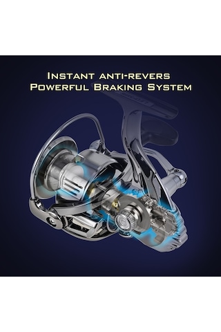 Maoyaya Leofıshıng Se2000 Paslanmaz Çelik Şaftlı Düzgün Dönen Balık Olta Makinası, Alüminyum Makara İle Yüksek Performans Balık Avı