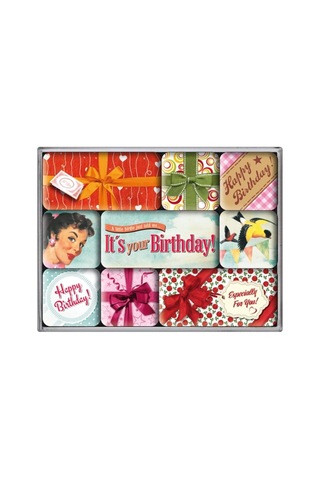 Nostalgic Art Say It Happy Birthday Magnet Set 45273814