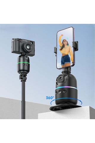 360 Aı Akıllı Yüz Takipli Masaüstü Gimbal Otomatik Kişi Ve Nesne Takibi,canlı Yayın & Video Standı