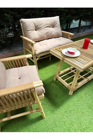 Mardin Bahçe Balkon Mobilyası 2+1+1+masa Premium Ahşap Bahçe Takımı Balkon Mobilyası Diğer