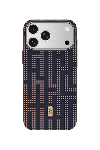 Apple iPhone 18 Pro Max Uyumlu Kılıf M-safe Şarj Özellikli Raptic Aramid Skin Serisi Karbon Kapak Lacivert
