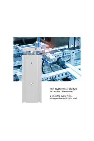 Yaozixa Çift Çubuklu Hava Silindiri, Çift Yönlü, 10mm Çap, 30-800mm/s Hız, 0.1-1.0mpa Basınç, Her İki Uçta Kauçuk Tampon Cxsm1050