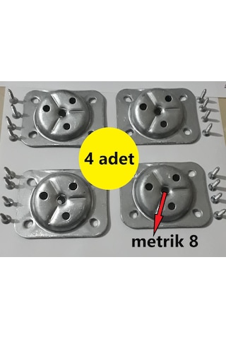 BARERMO 4 Adet Metal Sehpa Ve Ahşap Ayak Bağlantı Aparatı Açılı A