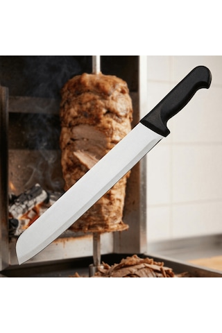 Sürmene Döner Bıçağı Kaşar Ve Kavurma Bıçak Paslanmaz Çelik 48 Cm Dönerci Bıçağı Sürbisa 61633