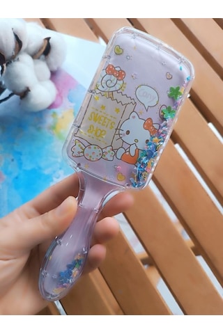 Pullu Hello Kitty Kız Çocuklarına Özel Acıtmayan Tarak 1 Adet