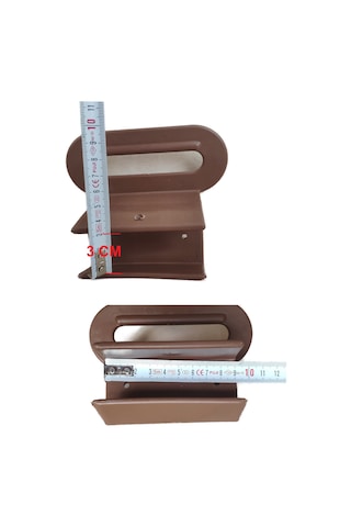 Baza Kulpu Baza Yatak Tutucu Plastik Kulp Ceviz Renk 2 Adet 40mm