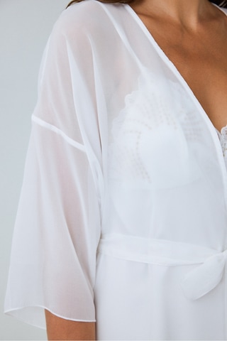 Penti Kırık Beyaz Bridal Charming Kısa Kollu Gelin Sabahlık