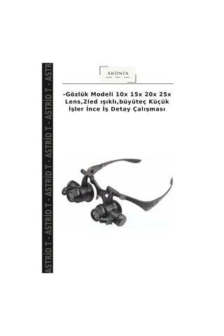 -gözlük Modeli 10x 15x 20x 25x Lens,2led Işıklı,büyüteç Küçük İşler İnce İş Detay Çalışması