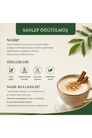 Saf Sahlep Öğütülmüş - 100 Gr