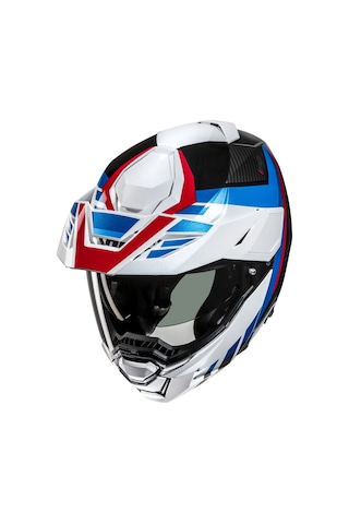 Hjc İ80 Imes Mc21 Çene Açılır Motosiklet Kaskı Mavi Beyaz Kırmızı