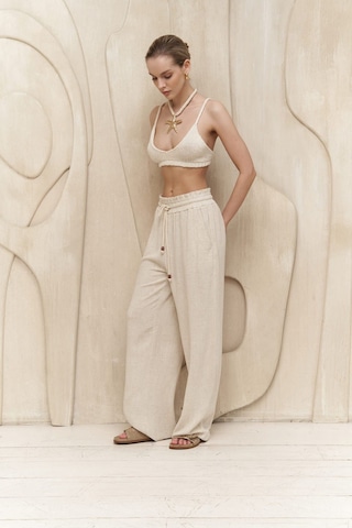 Mai Collection Mai Studios Co. Rowena İp Detay Bej Pantolon Bej