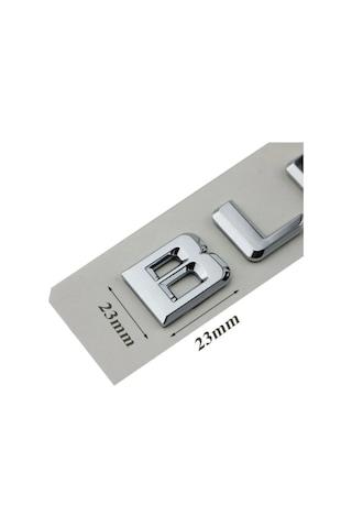 Bluetec Bagaj Yazı Abs Krom Gri Car Logo Arma Universal
