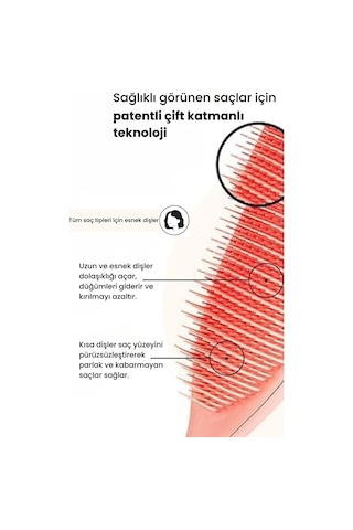 Tangle Teezer The Wet Detangler Large Peach Saç Fırçası