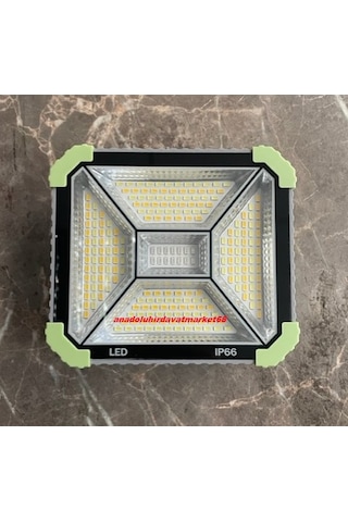 Splıt Led Solar Kamp Lambası Güneş Enerjili Projektör Kumandalı 300watt Beyaz-sarı