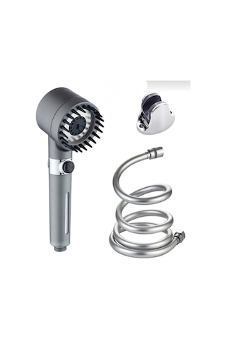 Masaj Taraklı 3 Fonksiyon Açkapa Pvc Duş Hortumu Mafsal Duş Takım