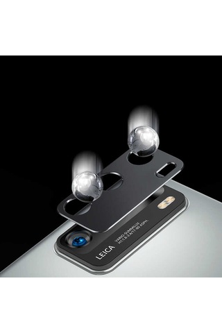 Huawei P40 Zore Kamera Lens Koruyucu Cam Filmi Siyah