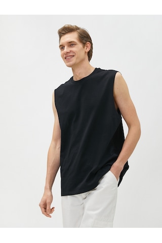 Koton Basic Atlet Bisiklet Yaka Pamuklu Siyah 3sam30029mk 3SAM30029MK999 Siyah