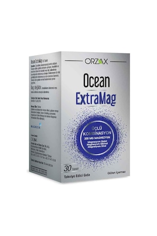 Ocean Extramag 30 Tablet Takviye Gıda Ocean Extramag 30 Tablet Takviye Gıda