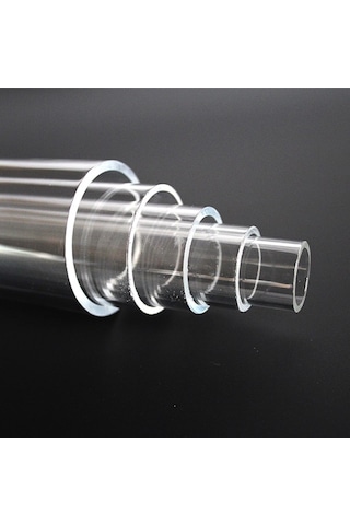 Pleksi Şeffaf Boru 70X60 Mm (Akrelik )Aynı Gün Kargo