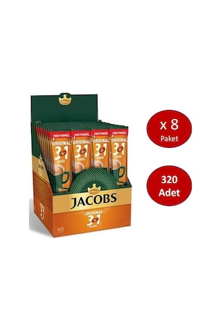 Jacobs Original 3ü1 Arada Hazır Kahve 8 x 40'lı