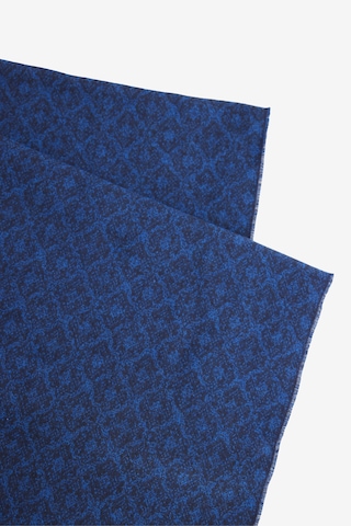 Erkek Lacı Mavı Desenli Standart Fit Atkı Lacı Mavı