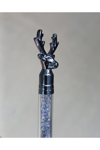 Kalem Taşlı Geyik 17 Cm Metalik