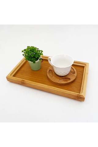 Deconox Bambu Dikdörgen Servis Tepsisi Küçük Boy Tepsi 25cm 15cm 2.6cm Sku: Smg8690010560278
